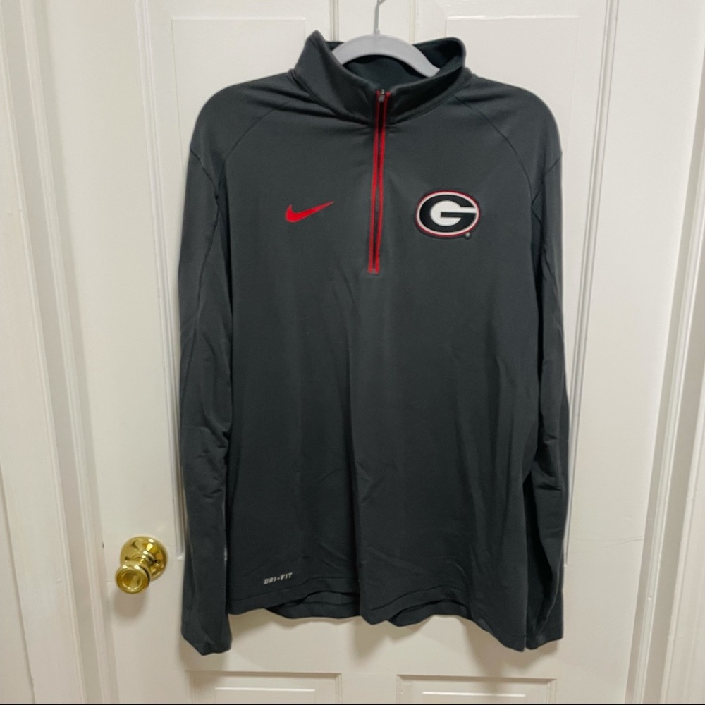 Nike 🖤 University of Georgia charcoal grey quarter zip pullover